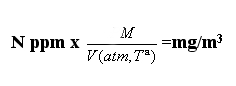 ppm a mg/m3